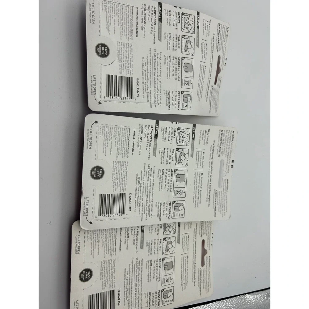 3M Command‎ Adjustables Hooks lot Value 2 Packs 14ct 30ct Strips Repositionable